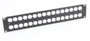 2U - 19 Inch Punched Panels for D-Series Connectors - Aluminium