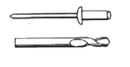 Drill/Rivet, 4mm Rivet, M4 Drill Bit, 100Pk